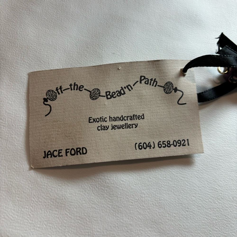 OFF THE BEAD’N PATH Bracelet Handcrafted Clay Jewelry By Jace Ford NEW WITH TAG - Picture 3 of 7